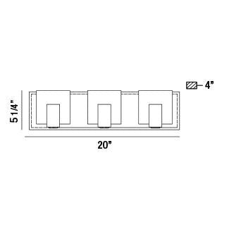 Eurofase 34143-023 LED Bathbar, Black