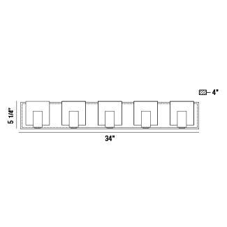 Eurofase 34145-025 LED Bathbar, Black