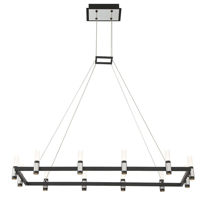Eurofase 37047-016 LED Chandelier, Satin Nickel/Black