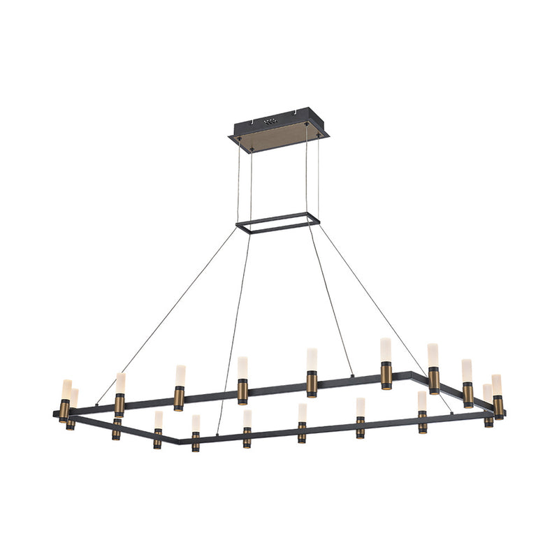 Eurofase 37048-013 LED Chandelier, Satin Nickel Black