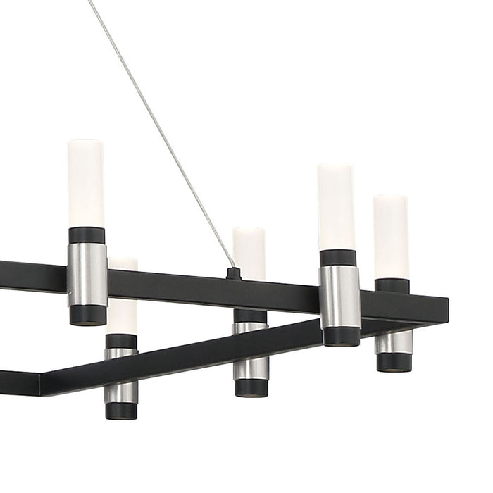 Eurofase 37048-013 LED Chandelier, Satin Nickel Black