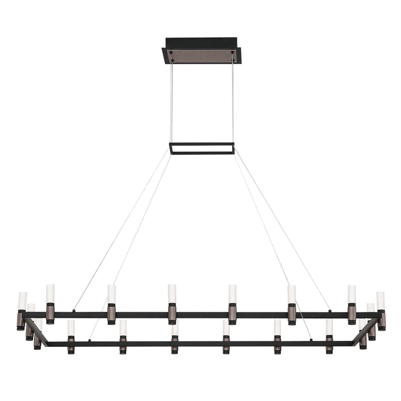 Eurofase 37048-013 LED Chandelier, Satin Nickel Black