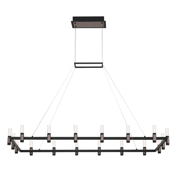 Eurofase 37048-013 LED Chandelier, Satin Nickel Black