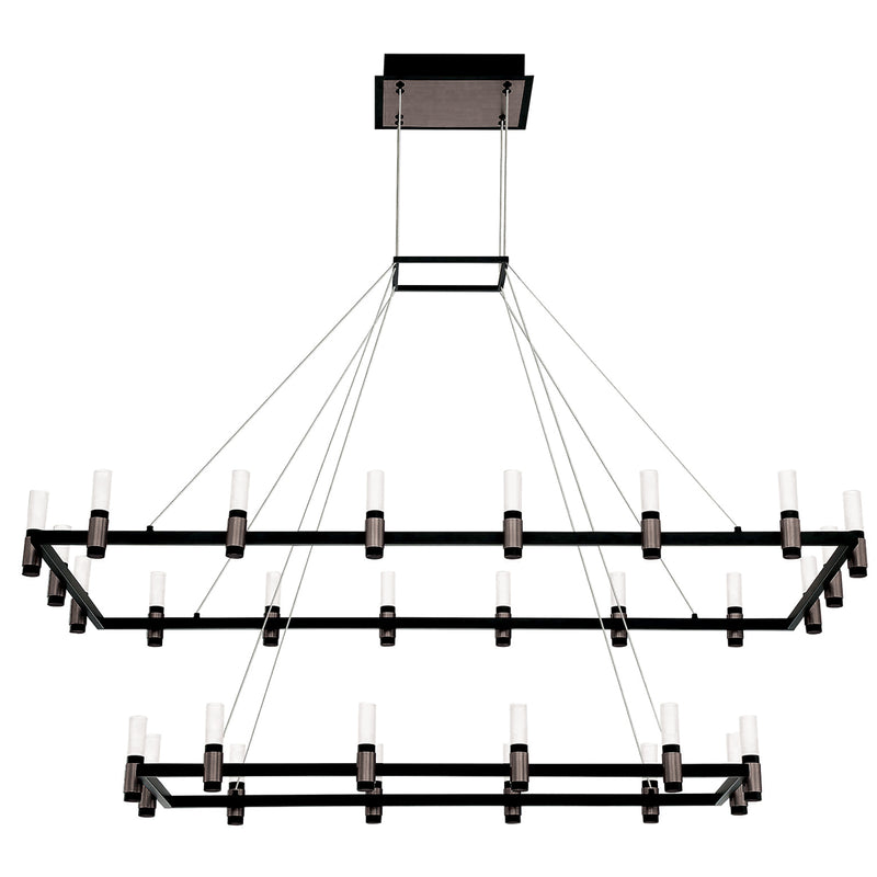 Eurofase 37049-010 LED Chandelier, Satin Nickel Black