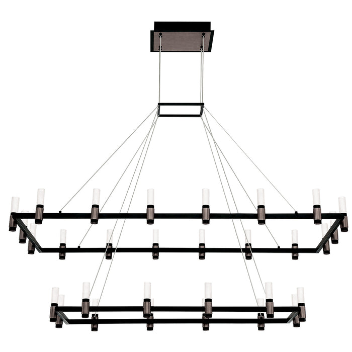 Eurofase 37049-010 LED Chandelier, Satin Nickel Black