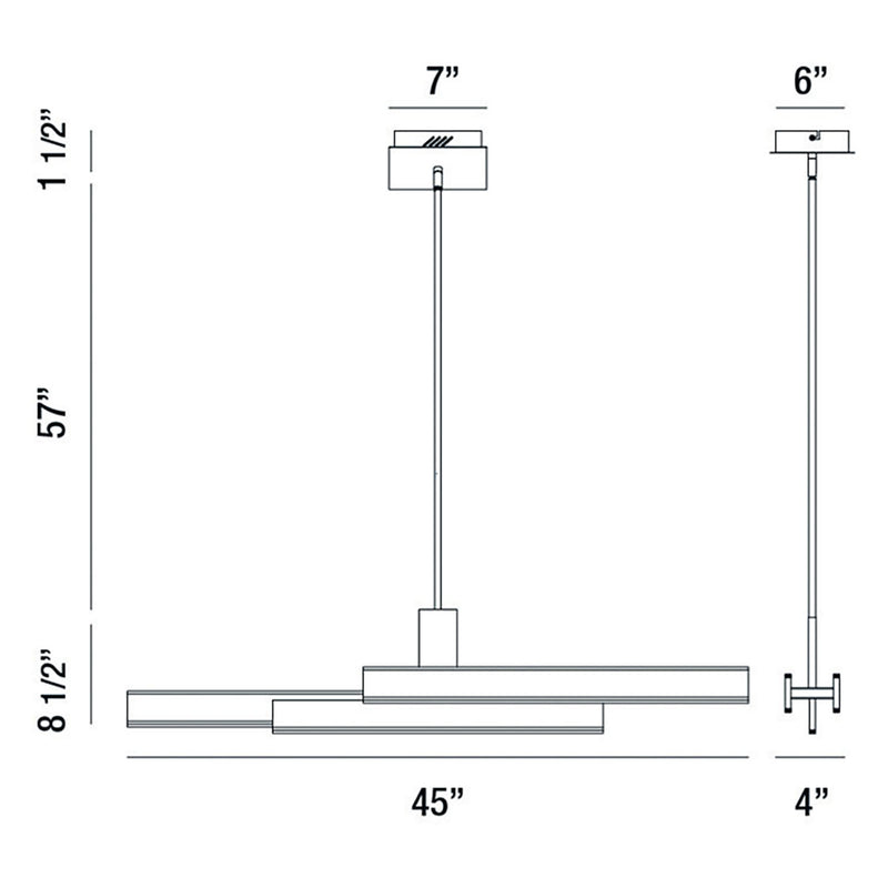Eurofase 37064-013 LED Chandelier, Black