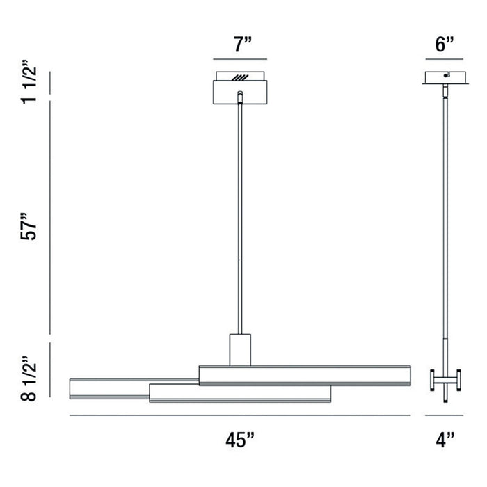 Eurofase 37064-013 LED Chandelier, Black