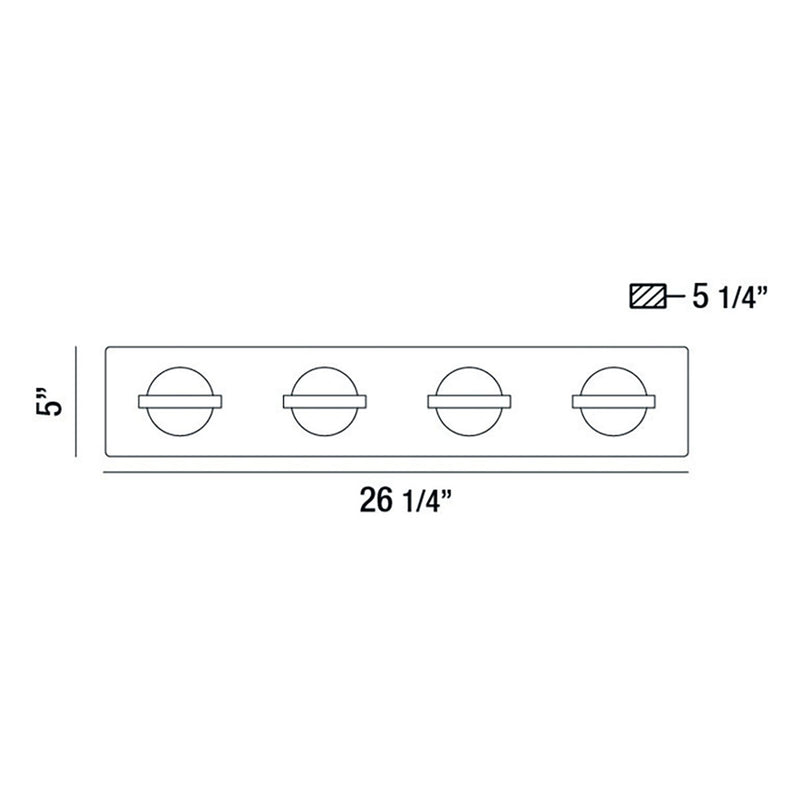 Eurofase 37070-014 LED Bathbar, Chrome