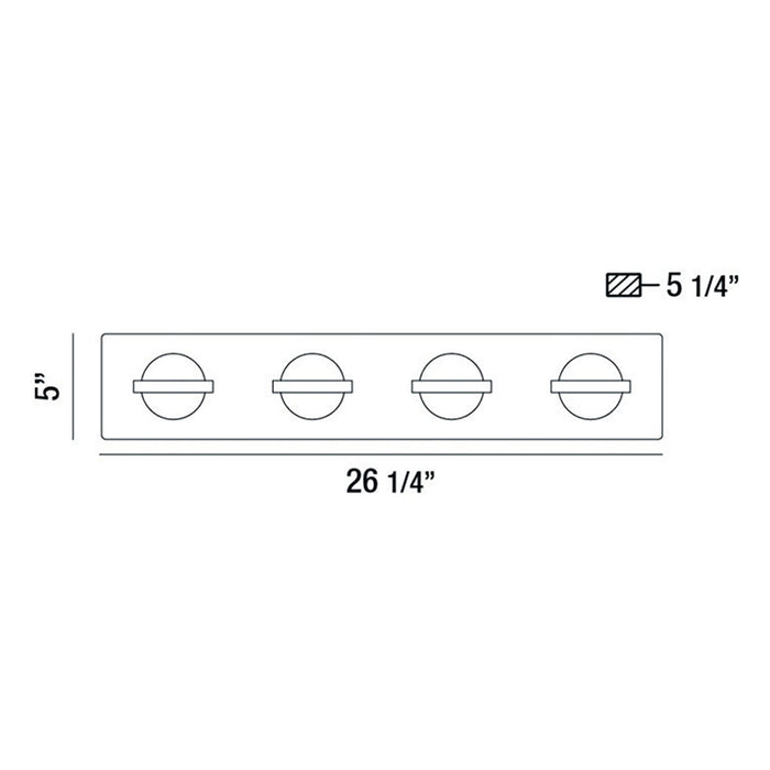 Eurofase 37070-021 LED Bathbar, Gold