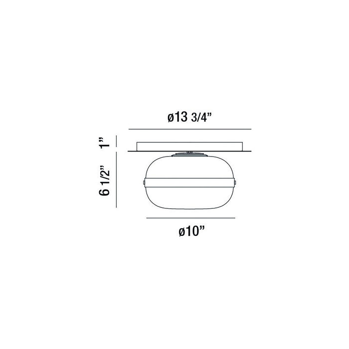 Eurofase 37086-015 One Light Flushmount, Brass