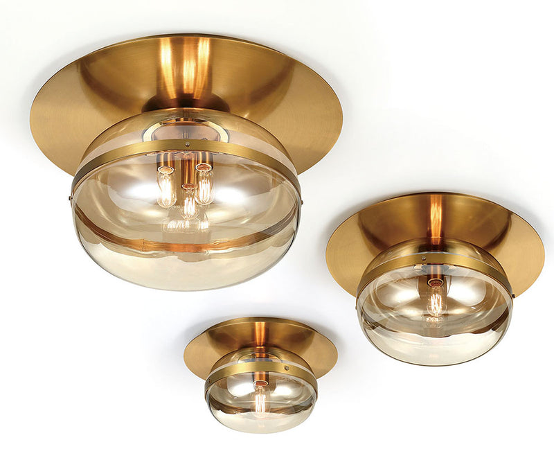 Eurofase 37086-015 One Light Flushmount, Brass
