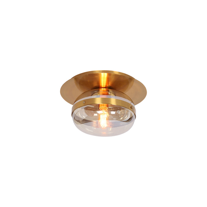 Eurofase 37086-015 One Light Flushmount, Brass