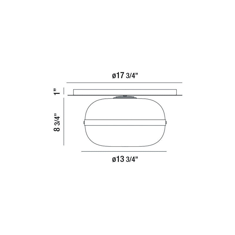 Eurofase 37087-012 One Light Flushmount, Brass
