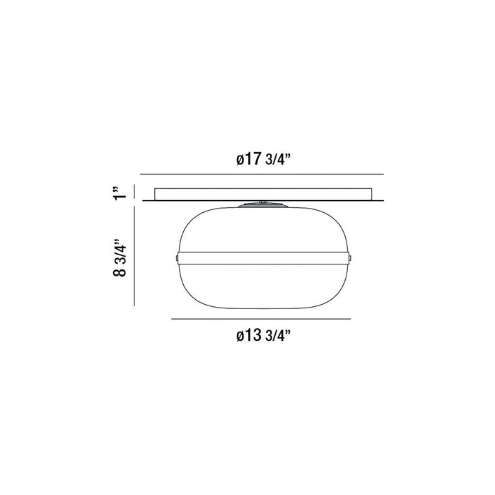 Eurofase 37087-012 One Light Flushmount, Brass