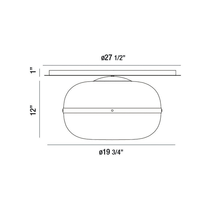 Eurofase 37088-019 Three Light Flushmount, Brass