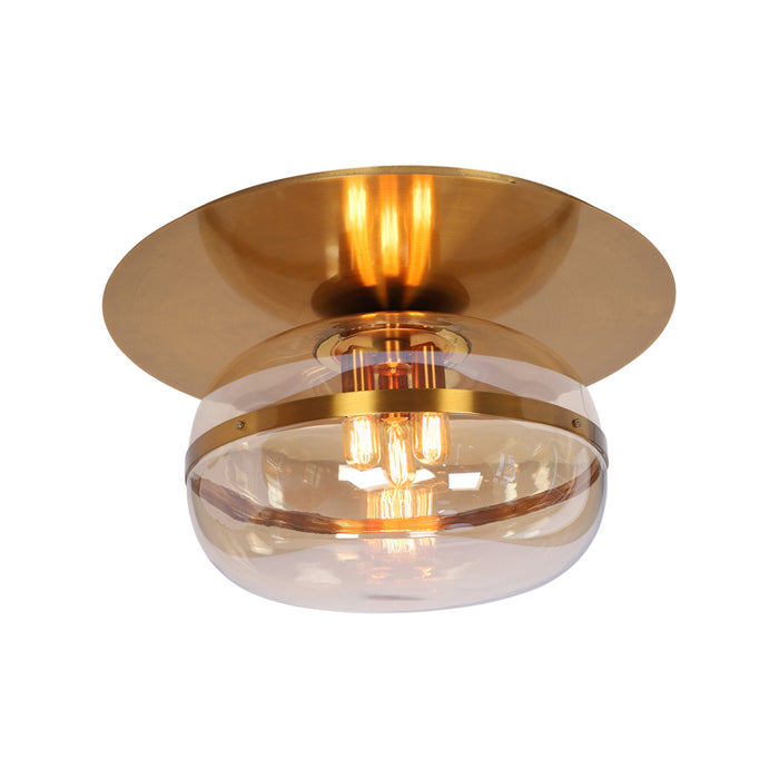 Eurofase 37088-019 Three Light Flushmount, Brass