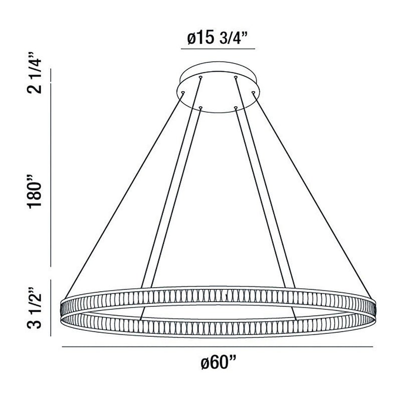 Eurofase 37093-013 LED Chandelier, Black