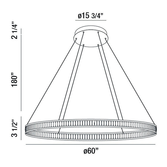 Eurofase 37093-013 LED Chandelier, Black