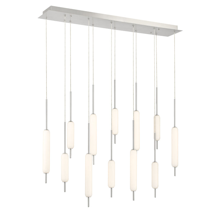 Eurofase 37236-042 LED Chandelier, Satin Nickel