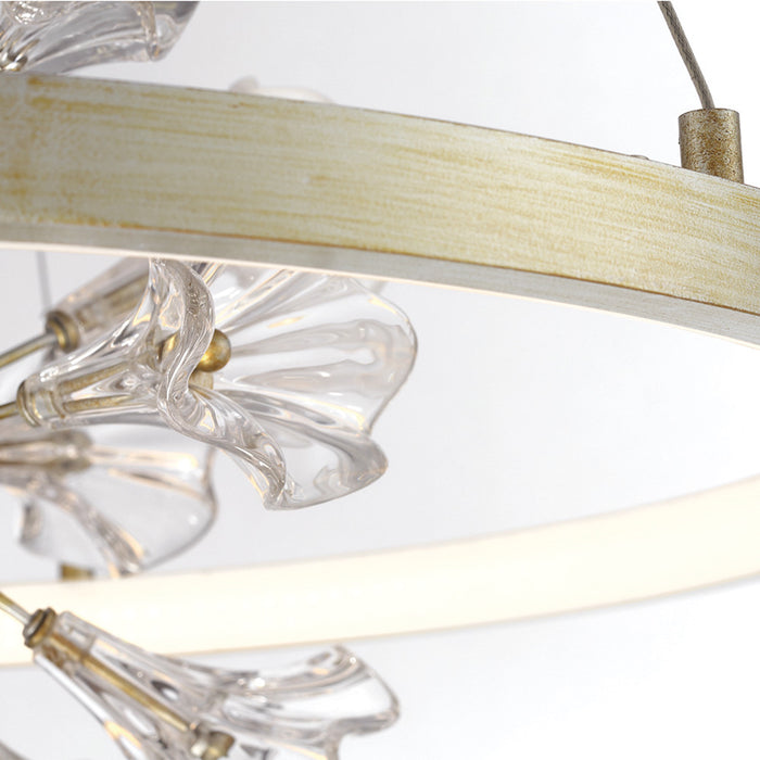 Eurofase 37342-012 LED Chandelier, Silver
