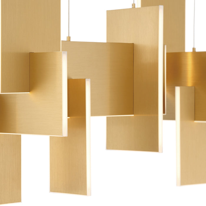 Eurofase 37345-013 LED Chandelier, Gold