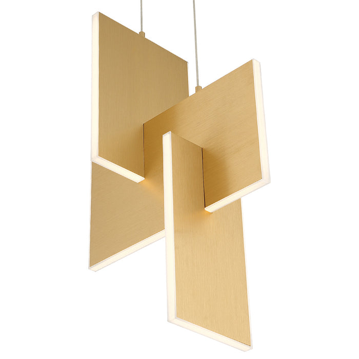 Eurofase 37346-010 LED Chandelier, Gold