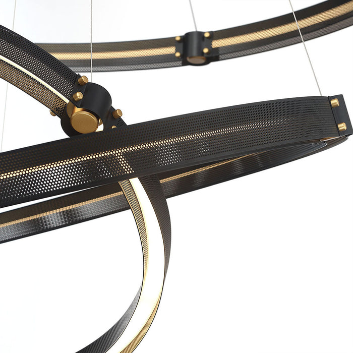 Eurofase 37385-019 LED Chandelier, Gold-Black