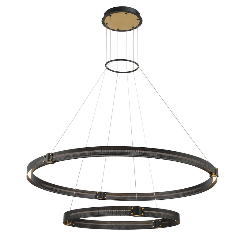 Eurofase 37385-019 LED Chandelier, Gold-Black