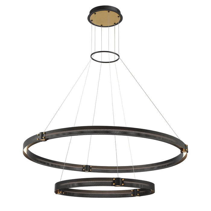 Eurofase 37385-019 LED Chandelier, Gold-Black