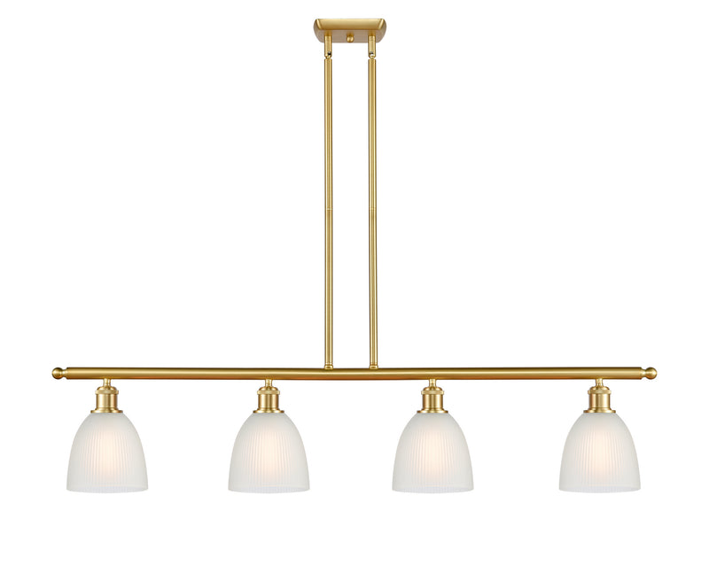 Innovations 516-4I-SG-G381 Four Light Island Pendant, Satin Gold