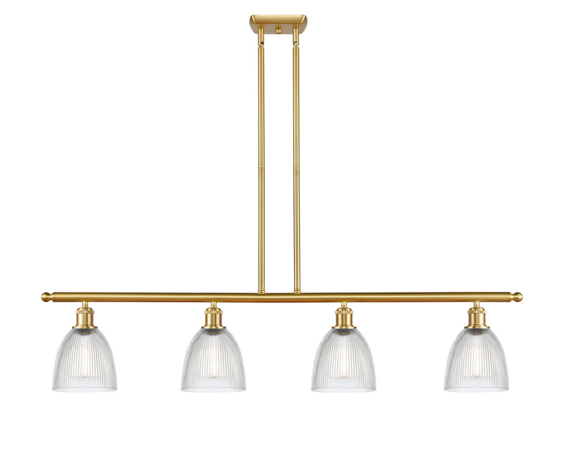 Innovations 516-4I-SG-G382 Four Light Island Pendant, Satin Gold