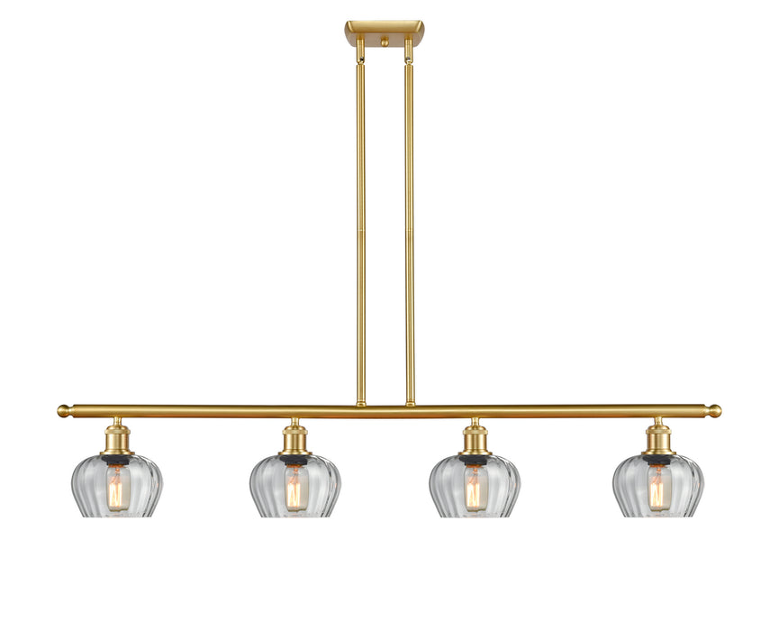 Innovations 516-4I-SG-G92 Four Light Island Pendant, Satin Gold