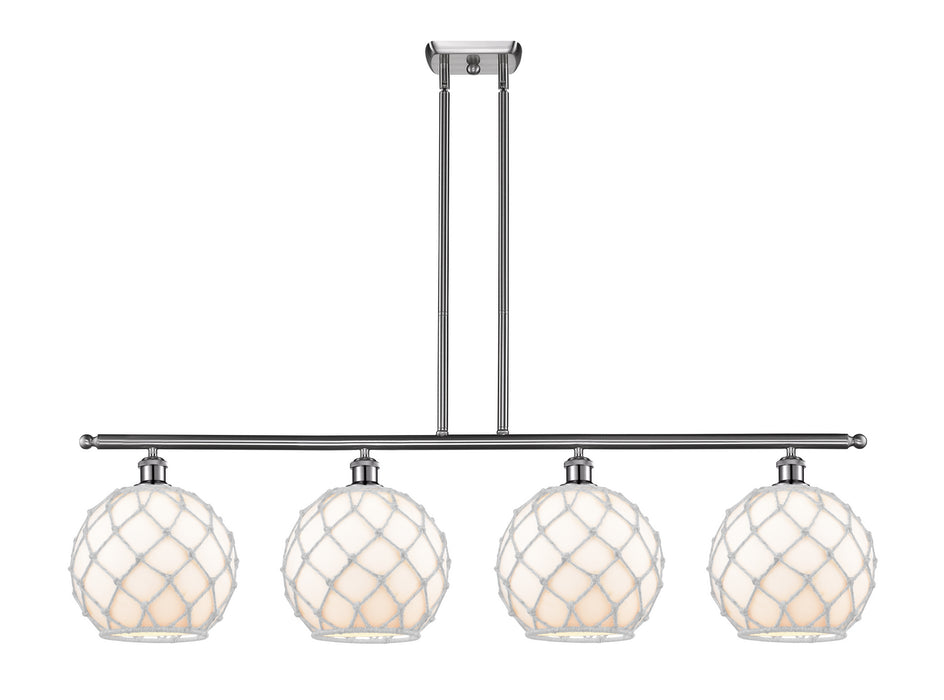 Innovations 516-4I-SN-G121-10RW Four Light Island Pendant, Brushed Satin Nickel