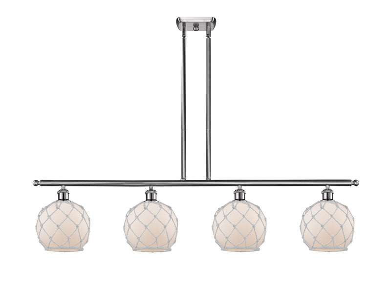 Innovations 516-4I-SN-G121-8RW Four Light Island Pendant, Brushed Satin Nickel