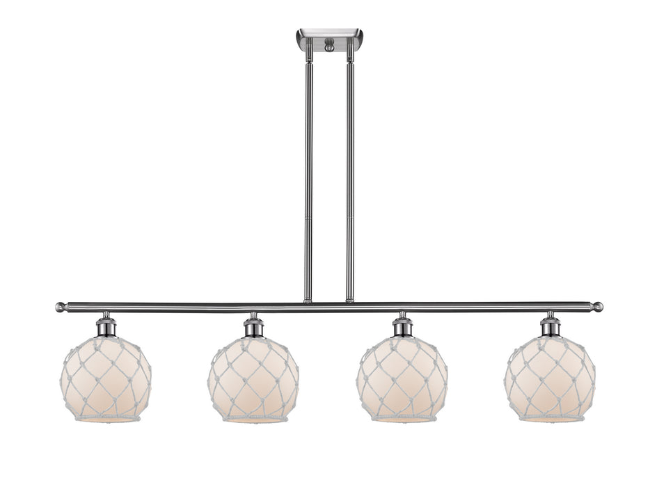 Innovations 516-4I-SN-G121-8RW Four Light Island Pendant, Brushed Satin Nickel