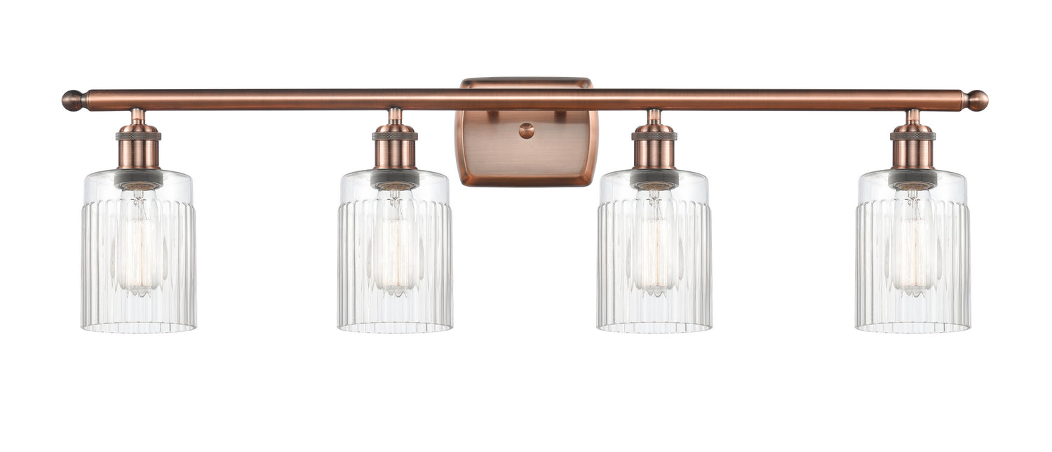 Innovations 516-4W-AC-G342 Four Light Bath Vanity, Antique Copper