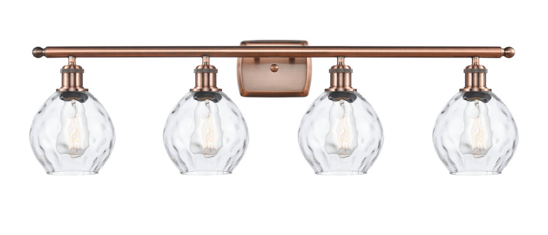 Innovations 516-4W-AC-G362 Four Light Bath Vanity, Antique Copper