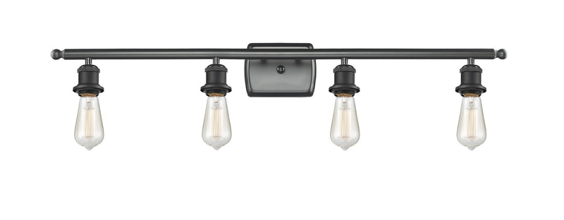 Innovations 516-4W-BK Four Light Bath Vanity, Matte Black