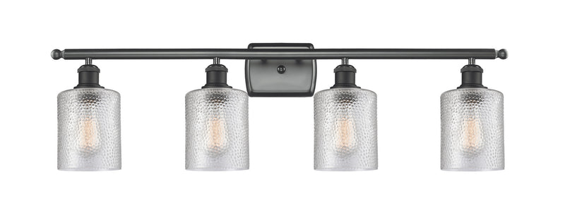 Innovations 516-4W-BK-G112 Four Light Bath Vanity, Matte Black