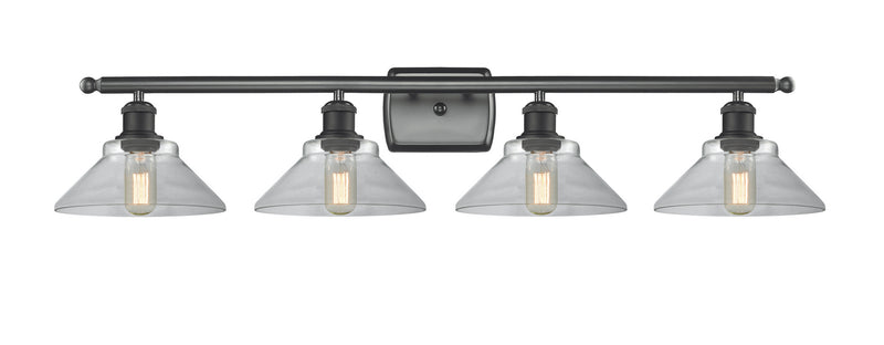 Innovations 516-4W-BK-G132 Four Light Bath Vanity, Matte Black