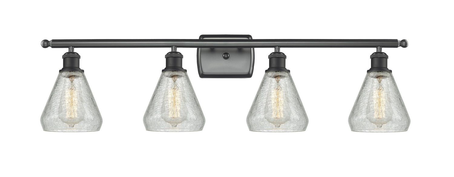 Innovations 516-4W-BK-G275-LED LED Bath Vanity, Matte Black