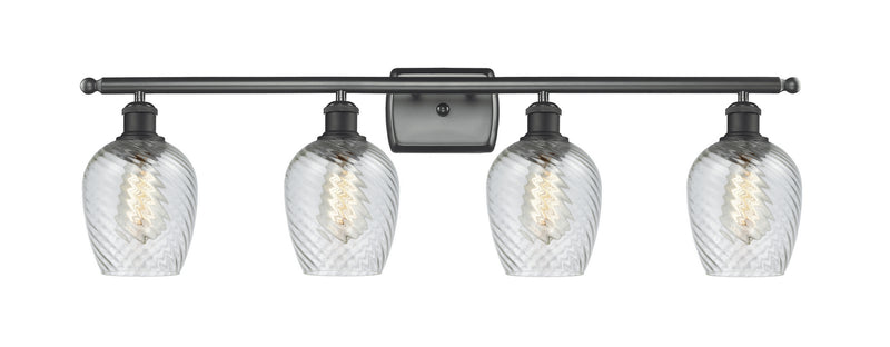 Innovations 516-4W-BK-G292 Four Light Bath Vanity, Matte Black