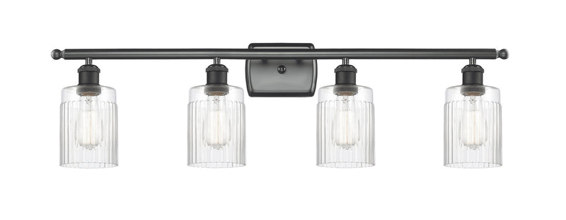 Innovations 516-4W-BK-G342 Four Light Bath Vanity, Matte Black