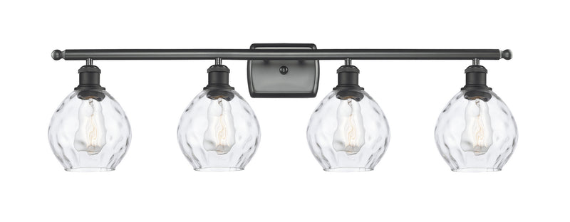 Innovations 516-4W-BK-G362 Four Light Bath Vanity, Matte Black