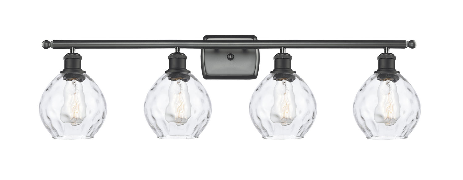 Innovations 516-4W-BK-G362 Four Light Bath Vanity, Matte Black
