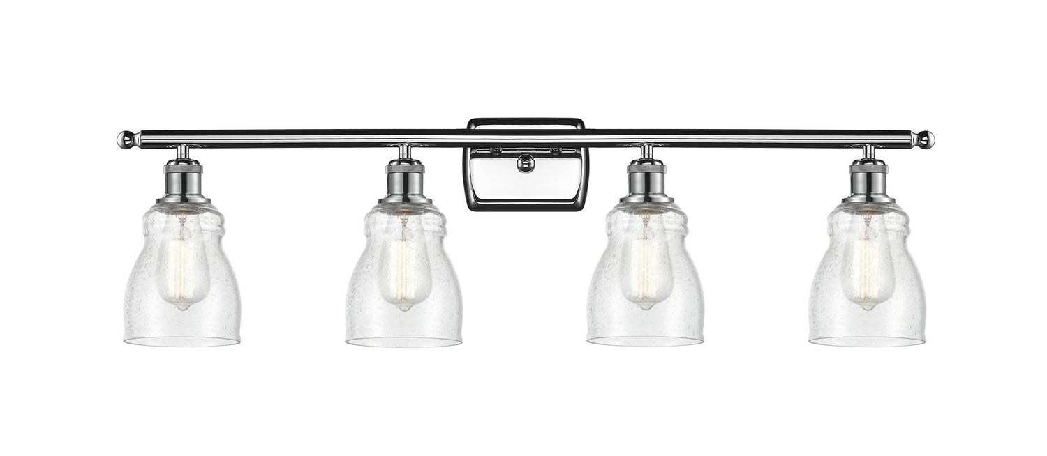 Innovations 516-4W-PC-G394 Four Light Bath Vanity, Polished Chrome