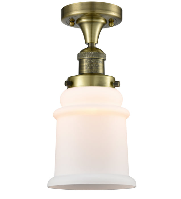 Innovations 517-1CH-AB-G181 One Light Semi-Flush Mount, Antique Brass