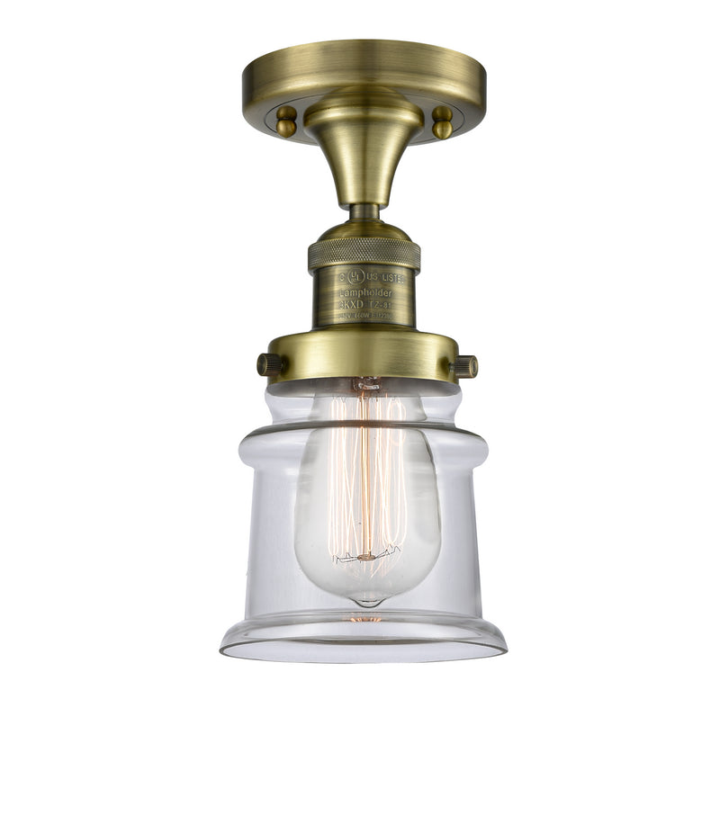 Innovations 517-1CH-AB-G182S One Light Semi-Flush Mount, Antique Brass