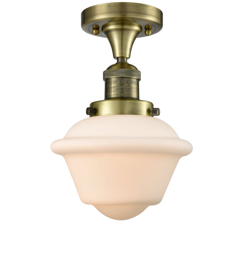 Innovations 517-1CH-AB-G531 One Light Semi-Flush Mount, Antique Brass