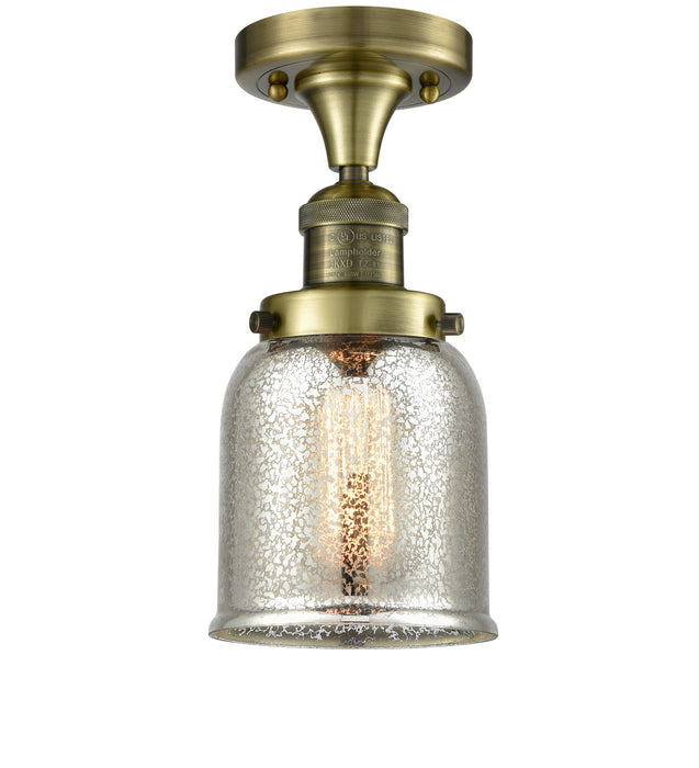 Innovations 517-1CH-AB-G58 One Light Semi-Flush Mount, Antique Brass